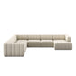 Langham Channeled 6-Piece Sectional - Crypton Nomad Snow