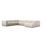 Langham Channeled 6-Piece Sectional - Crypton Nomad Snow