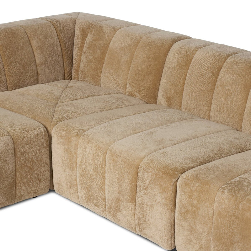 Langham Channeled 6-Piece Sectional - Ravello Camel