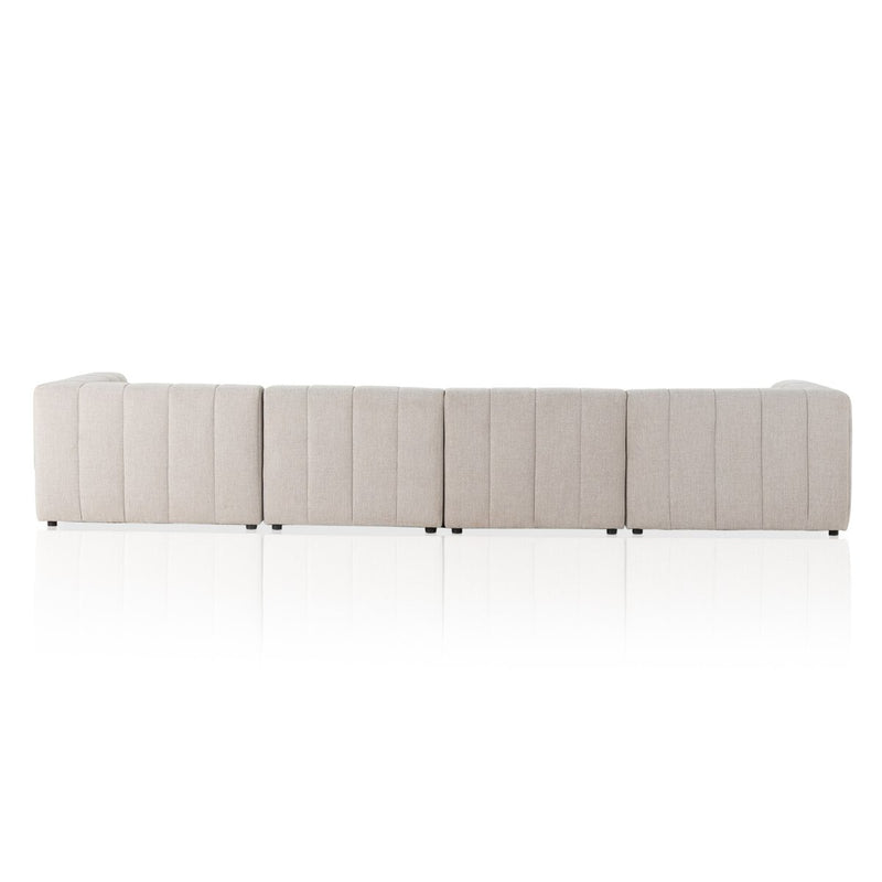 Langham Channeled 5-Piece Sectional - Napa Sandstone