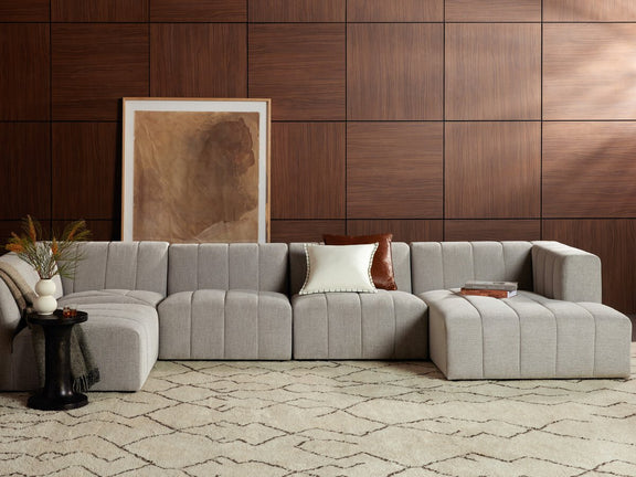 Langham Channeled 5-Piece Sectional - Napa Sandstone