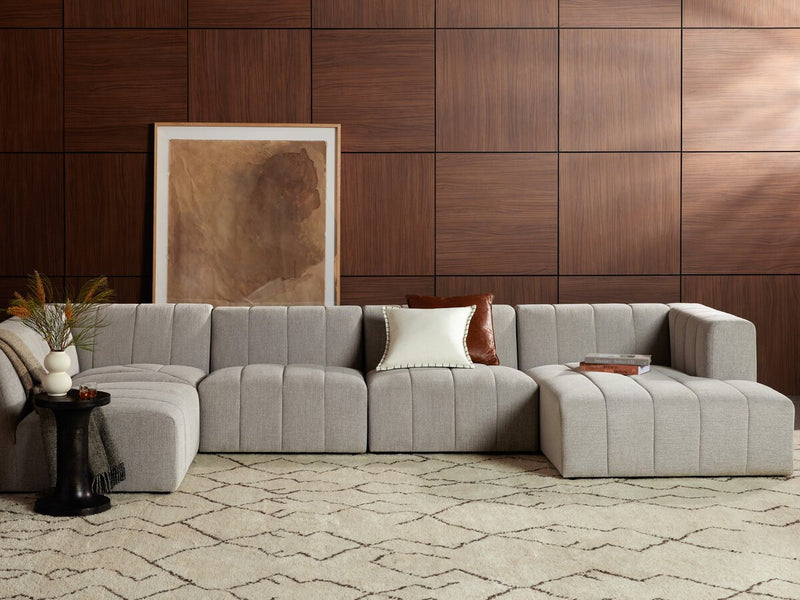 Langham Channeled 5-Piece Sectional - Napa Sandstone