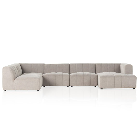 Langham Channeled 5-Piece Sectional - Napa Sandstone