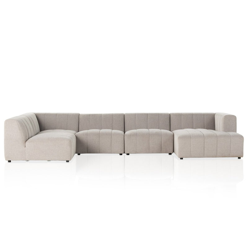 Langham Channeled 5-Piece Sectional - Napa Sandstone