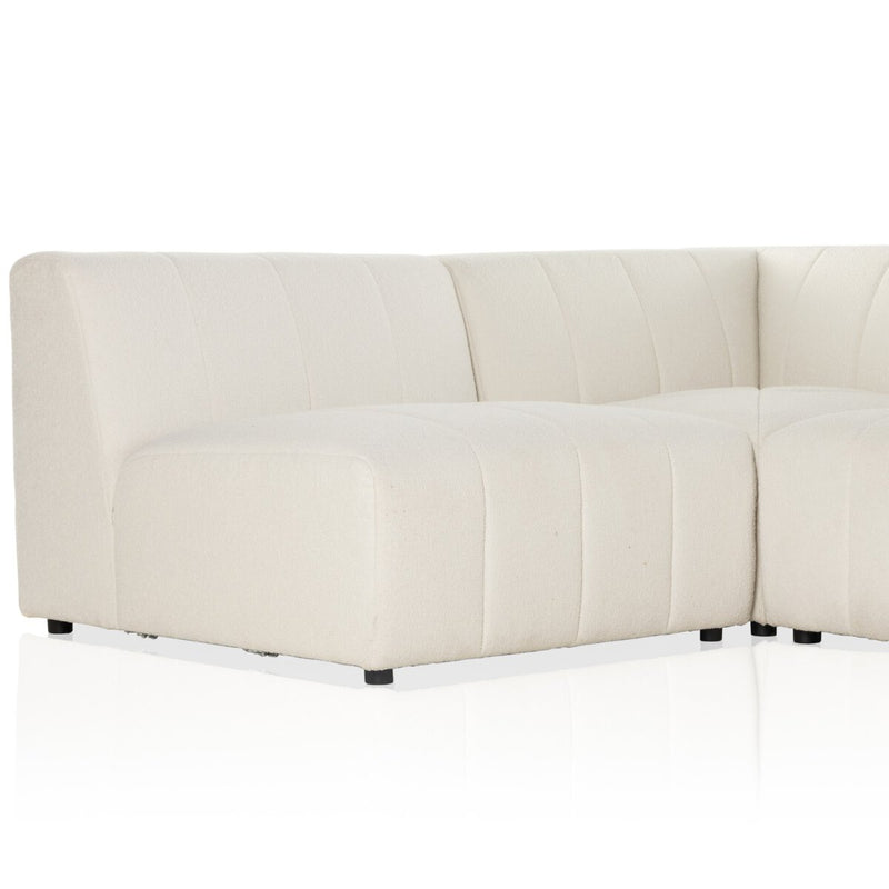 Langham Channeled 5-Piece Sectional - Fayette Cloud