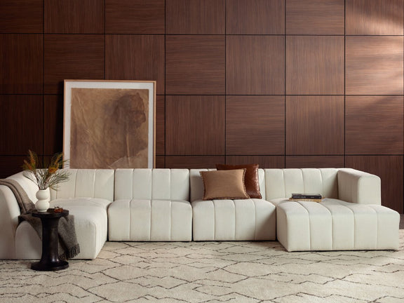 Langham Channeled 5-Piece Sectional - Fayette Cloud