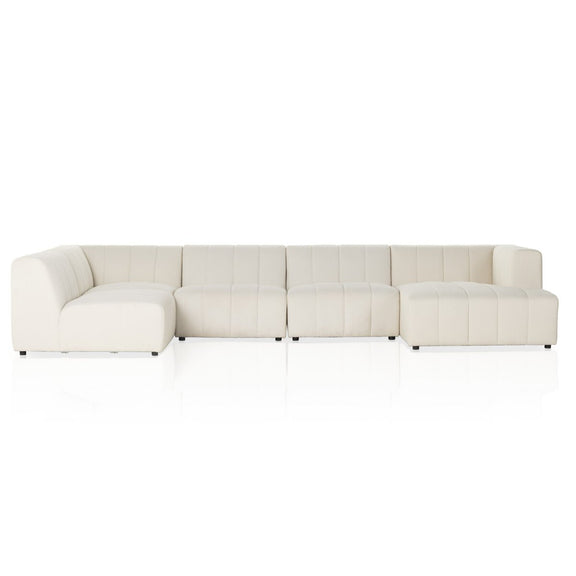 Langham Channeled 5-Piece Sectional - Fayette Cloud