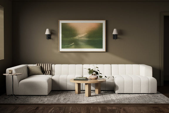 Langham Channeled 5-Piece Sectional - Fayette Cloud