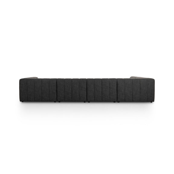 Langham Channeled 5-Piece Sectional - Saxon Charcoal