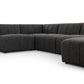 Langham Channeled 5-Piece Sectional - Saxon Charcoal