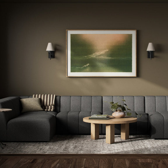 Langham Channeled 5-Piece Sectional - Saxon Charcoal