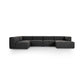 Langham Channeled 5-Piece Sectional - Saxon Charcoal