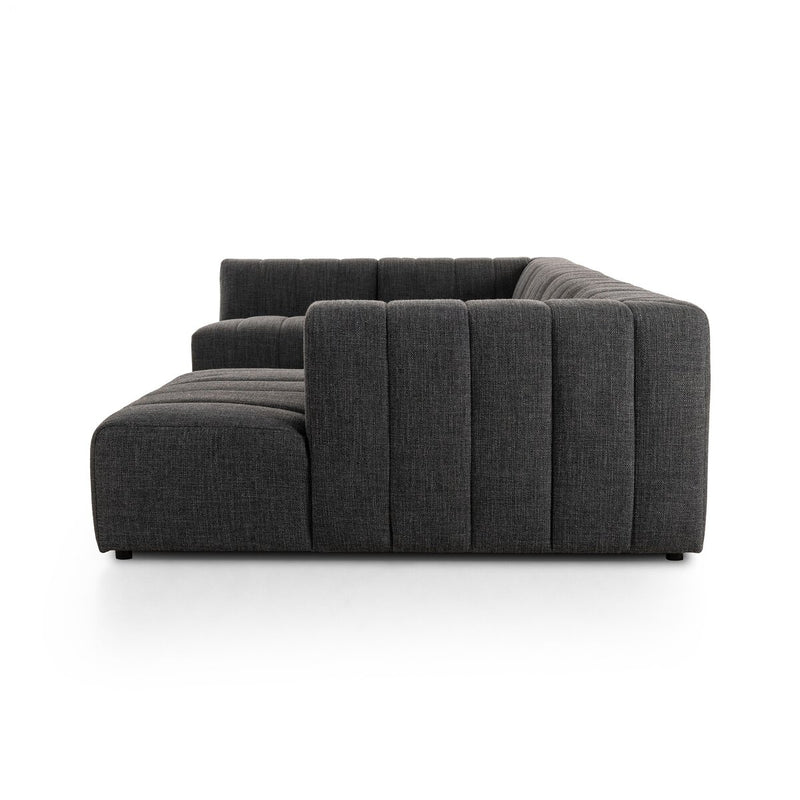 Langham Channeled 5-Piece Sectional - Saxon Charcoal
