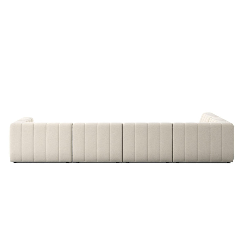 Langham Channeled 5-Piece Sectional - Crypton Nomad Snow