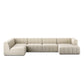 Langham Channeled 5-Piece Sectional - Crypton Nomad Snow