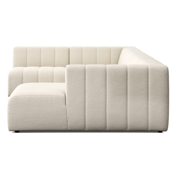 Langham Channeled 5-Piece Sectional - Crypton Nomad Snow