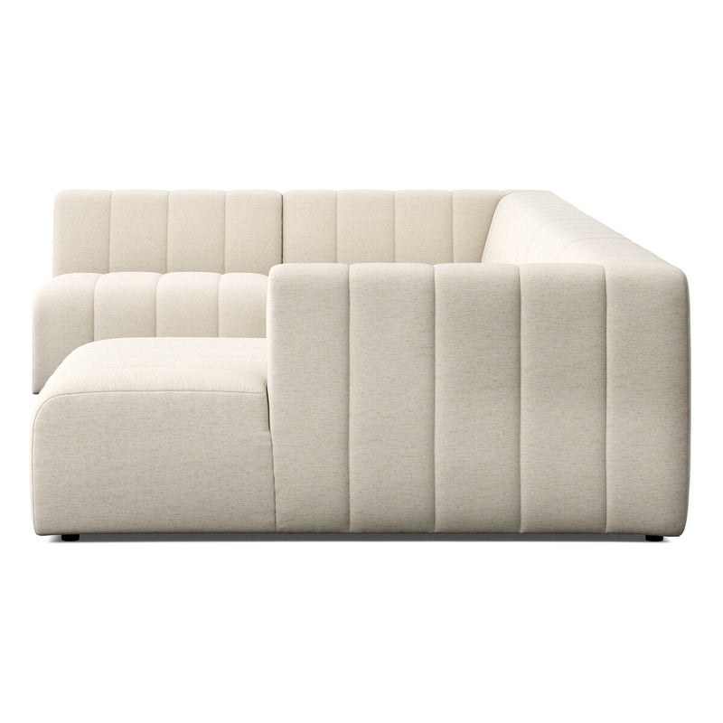 Langham Channeled 5-Piece Sectional - Crypton Nomad Snow