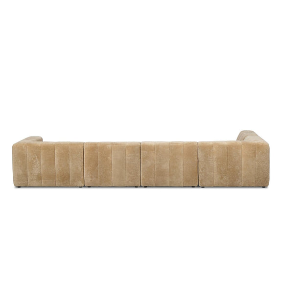 Langham Channeled 5-Piece Sectional - Ravello Camel