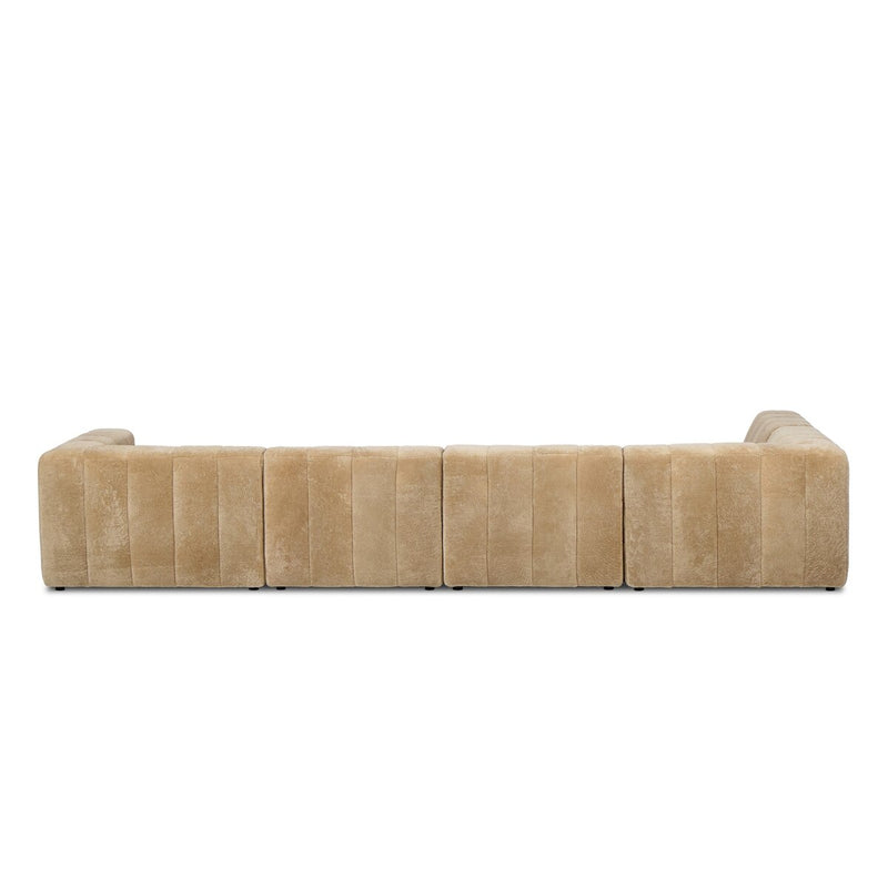 Langham Channeled 5-Piece Sectional - Ravello Camel
