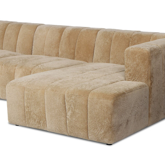 Langham Channeled 5-Piece Sectional - Ravello Camel