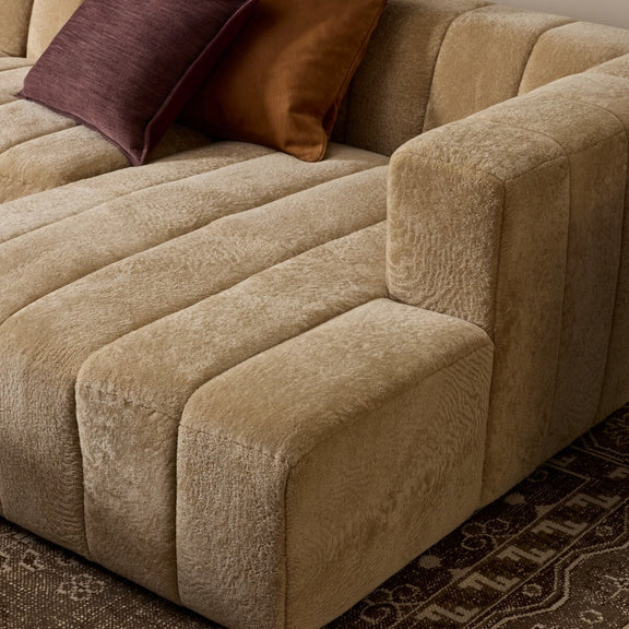 Langham Channeled 5-Piece Sectional - Ravello Camel