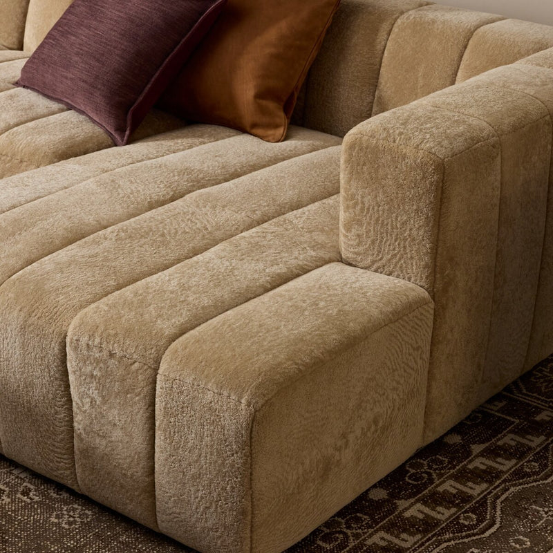 Langham Channeled 5-Piece Sectional - Ravello Camel