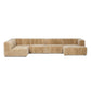 Langham Channeled 5-Piece Sectional - Ravello Camel