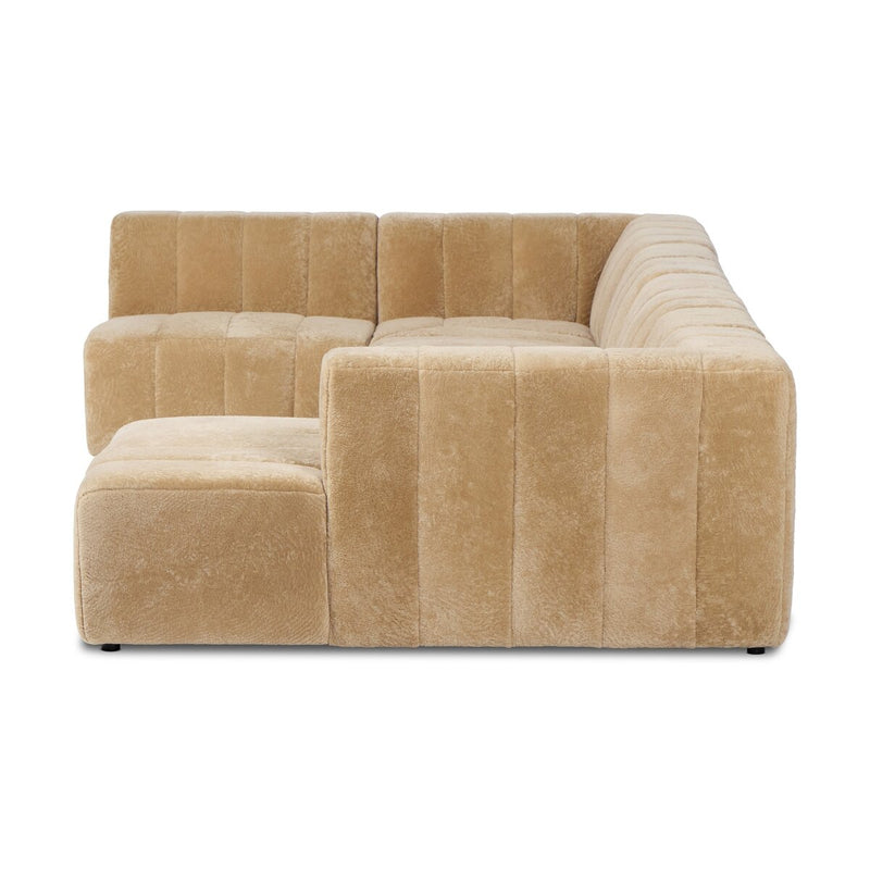 Langham Channeled 5-Piece Sectional - Ravello Camel