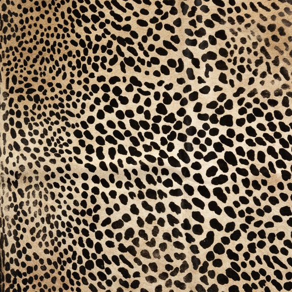 Leopard Printed Hide Rug - Brown & Black Leopard Hair On Hide