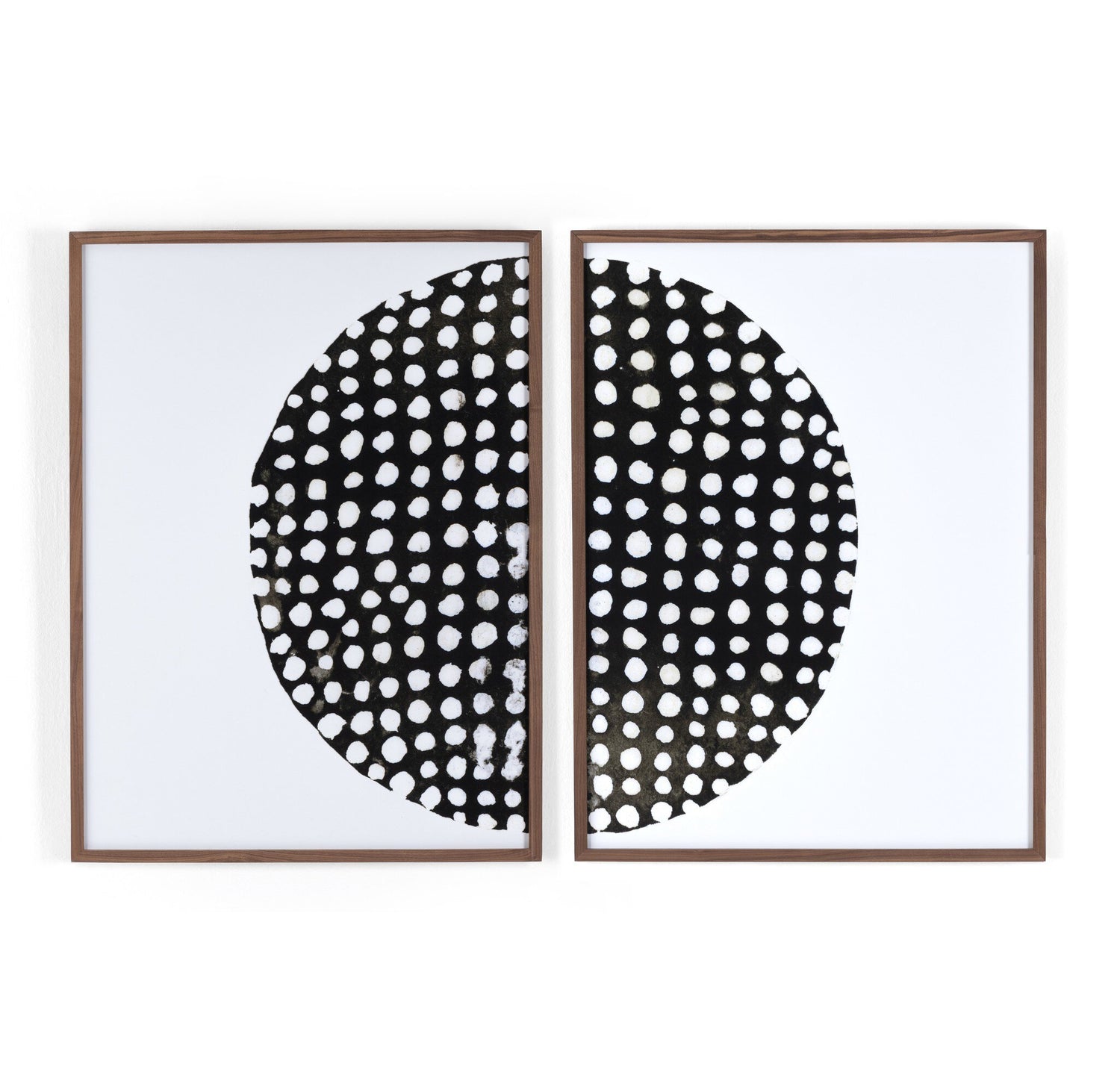 Global Disco Diptych, Black by Jess Engle — Walnut 2.5