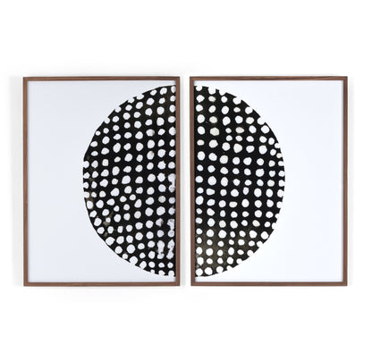 Global Disco Diptych, Black by Jess Engle — Walnut 2.5