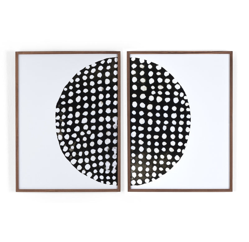 Global Disco Diptych, Black by Jess Engle — Walnut 1.5