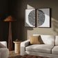 Global Disco Diptych, Black by Jess Engle — Walnut 2.5