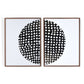 Global Disco Diptych, Black by Jess Engle — Walnut 2.5