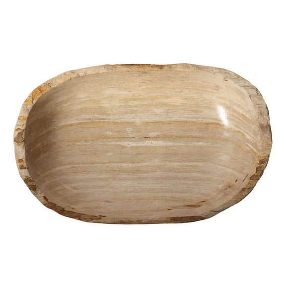 Oval Petrified Wood Bowl - Light Petrified Wood