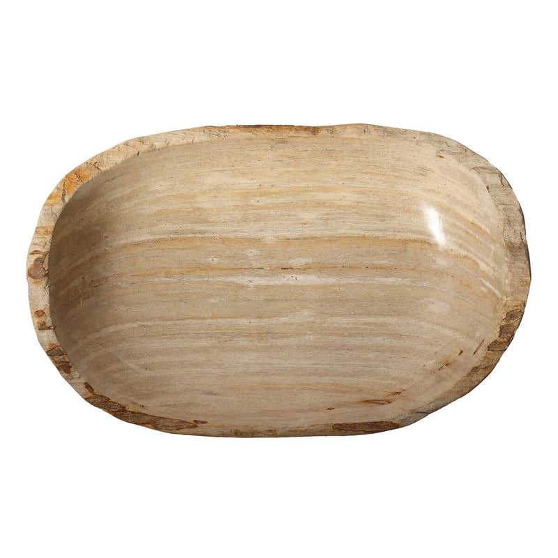 Oval Petrified Wood Bowl - Light Petrified Wood