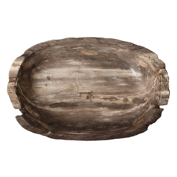 Oval Petrified Wood Bowl - Light Petrified Wood