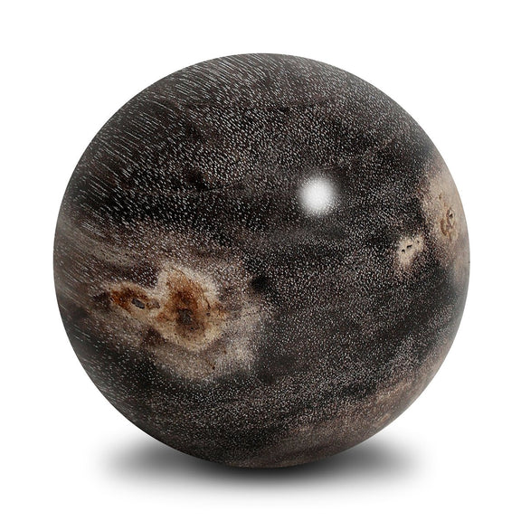 Petrified Wood Balls, Set Of 3 - Dark Petrified Wood