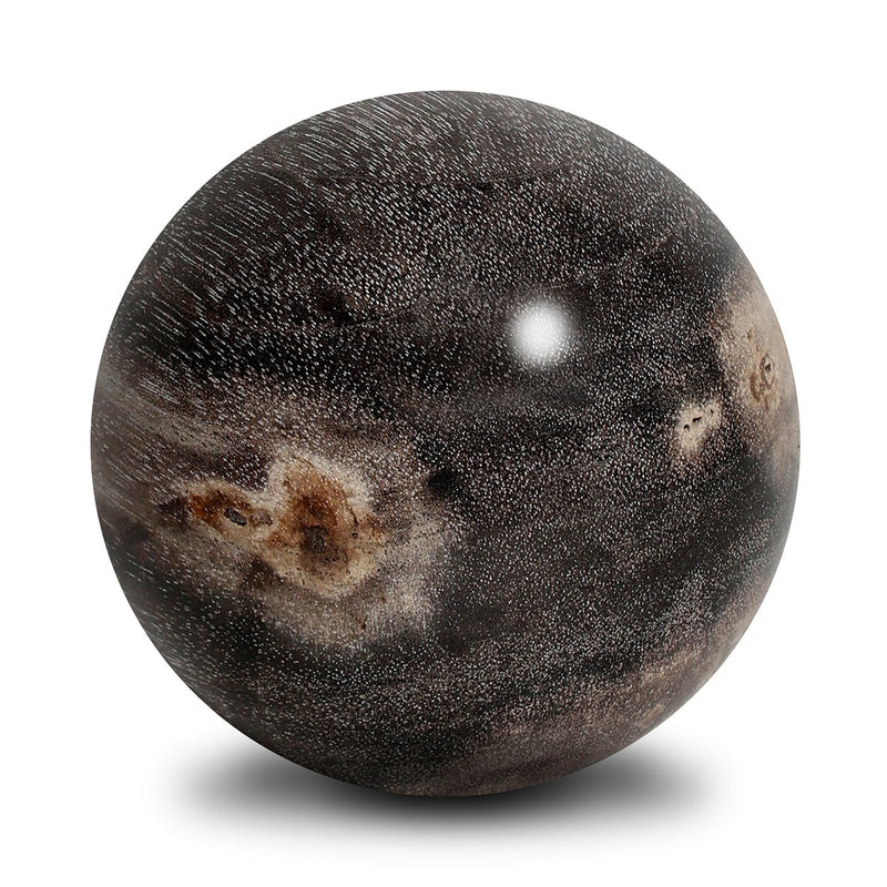 Petrified Wood Balls, Set Of 3 - Dark Petrified Wood