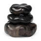 Petrified Wood Organic Sculpture, Set Of 3 - Dark Petrified Wood