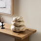 Petrified Wood Organic Sculpture, Set Of 3 - Light Petrified Wood