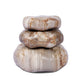 Petrified Wood Organic Sculpture, Set Of 3 - Light Petrified Wood