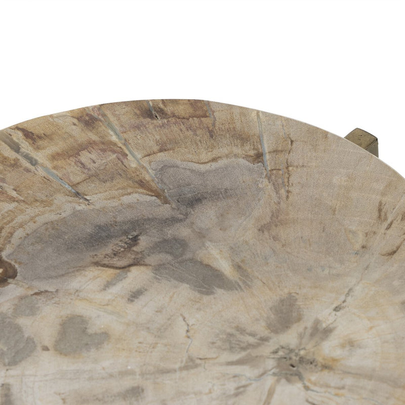 Jonty Round End Table - Light Petrified Wood