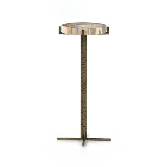 Jonty Round End Table - Light Petrified Wood