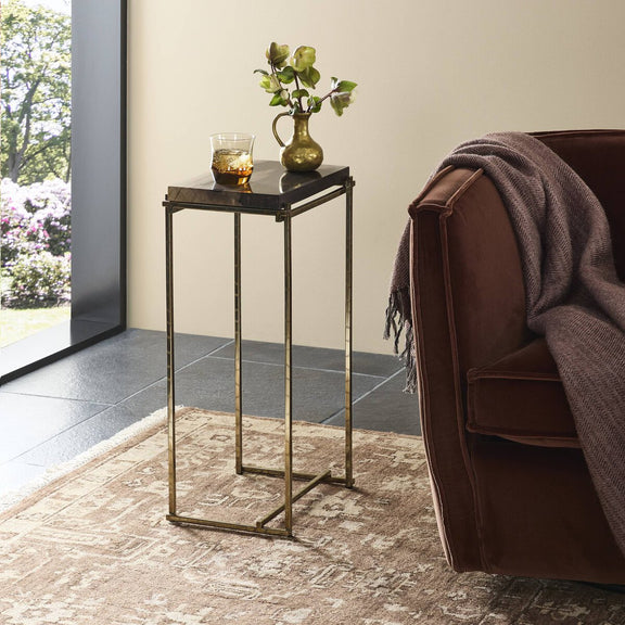 Tig End Table - Dark Petrified Wood