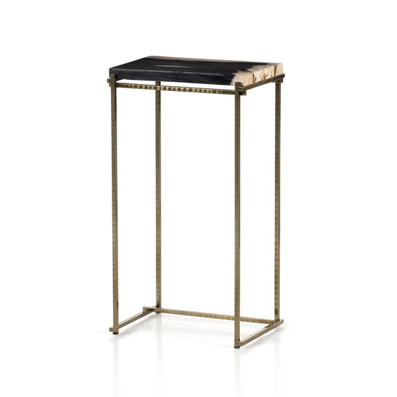 Tig End Table - Dark Petrified Wood