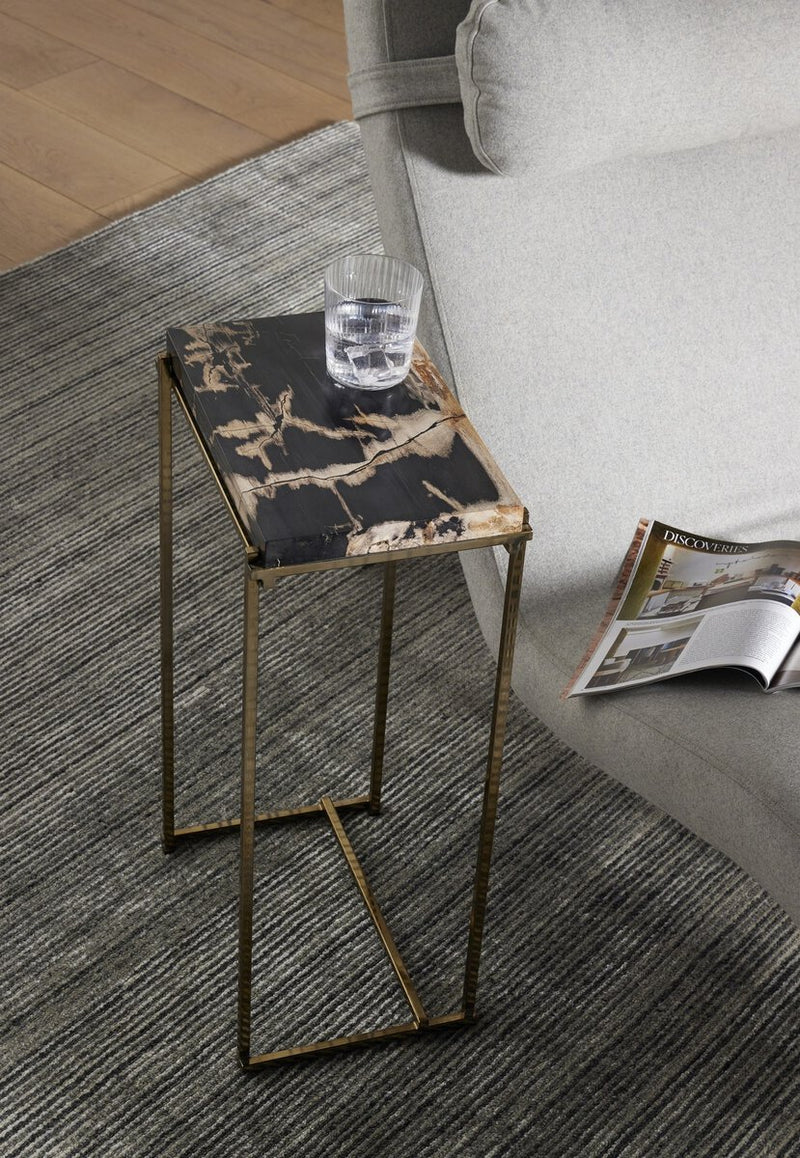 Tig End Table - Dark Petrified Wood