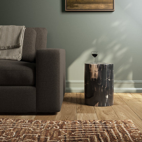 Kos End Table - Dark Petrified Wood