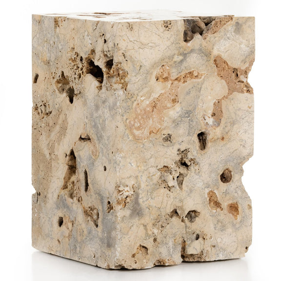 Faydon End Table - Romano Fosse Travertine