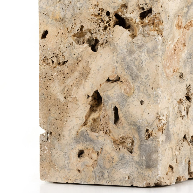 Faydon End Table - Romano Fosse Travertine